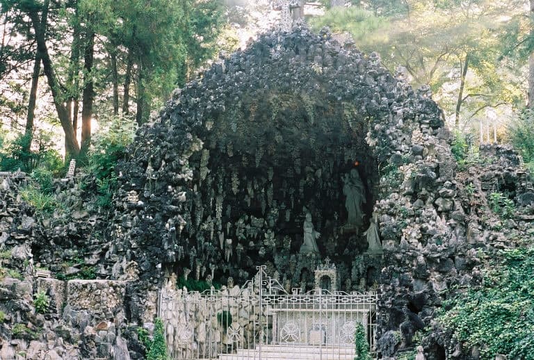 Ave Maria Grotto in Cullman, Alabama — miniature stone reproductions of famous religious buildings on the grounds of St. Bernard Abbey, near Sportsman Lake Park